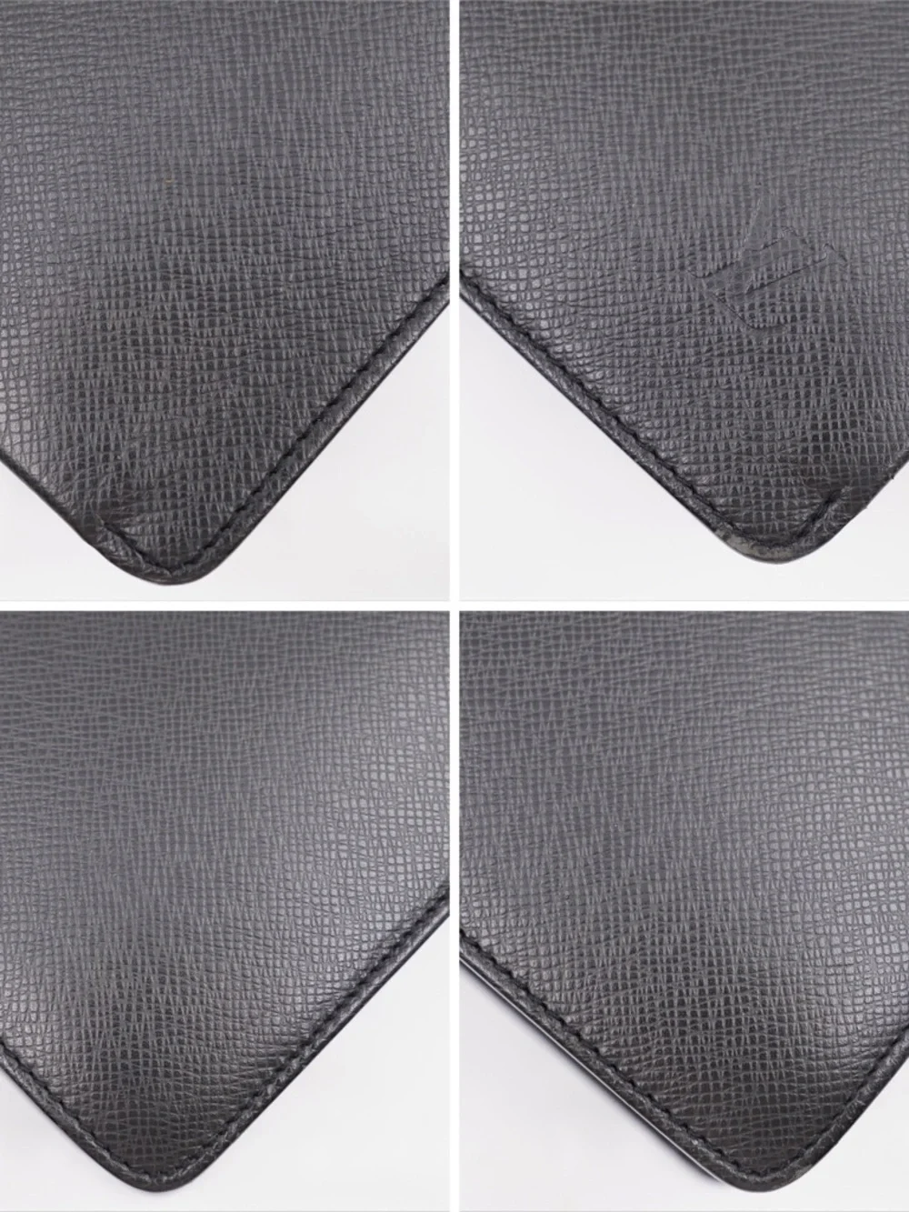 Louis Vuitton Briefcase Black Textured Leather Briefcase with Silver Lock